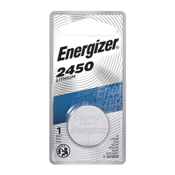 Energizer CR2450 3V Lithium Coin Cell Battery Blister Pack (1 Count)