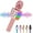 Pink, variant on Kids Wireless Bluetooth Karaoke Microphone with LED Lights, Birthday Party Christmas Gifts for Boys and Girls, Sliver