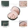 thumbnail image 6 of ProCase Travel Size Jewelry Box, Small Portable Seashell-shaped Jewelry Case, 2 Layer Mini Jewelry Organizer in PU Leather, Earring Necklace Bracelet Ring Holder Box for Women Girl -Emerald, 6 of 7