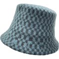 thumbnail image 4 of CoCopeaunts Bucket Hat for Women Chessboard Fisherman Hat Women's Warm Keeping Fashion Flat Top Small Brim Wool Bucket Cap, 4 of 8