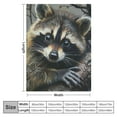 thumbnail image 4 of Shiartex  Cute Raccoon Blanket Gifts for Kids Women Men Soft Warm Lightweight Cozy Animal Raccoon Theme Throw Blankets for Bed Sofa Living Room Couch Home Decor White, 4 of 6