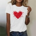 thumbnail image 4 of Busydd Valentines Shirts for Women Fashion Love Heart Print Womens T Shirts Casual Summer Round Neck Short Sleeve Tops for Women XL, 4 of 8