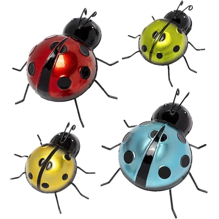 Vikakiooze 2022 Home Decor Clearance 4pcs Garden Beetle Art Outdoor Garden Backyard Metal Animal Decoration Gift