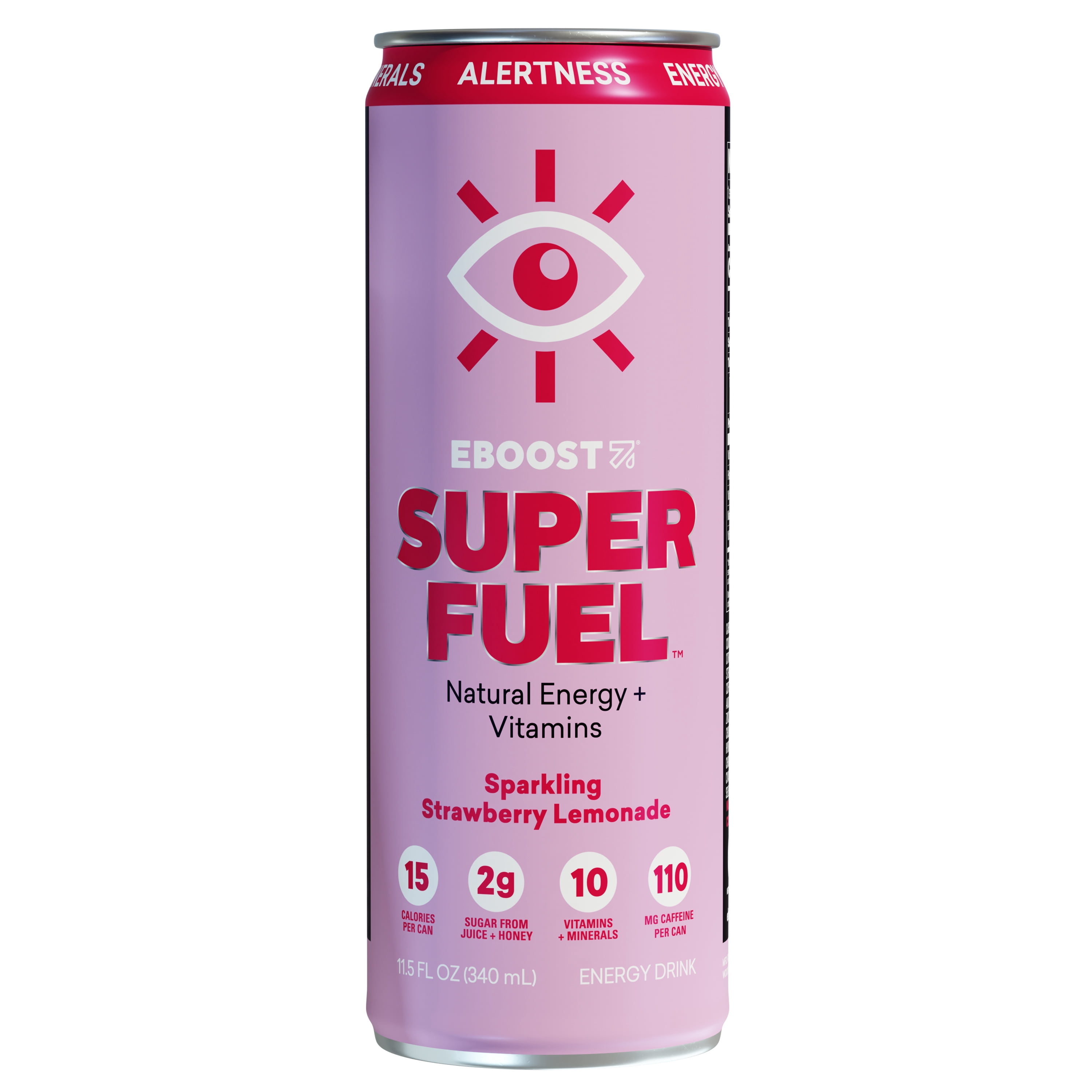 EBOOST SUPER FUEL Natural Energy and Vitamins, Strawberry Lemonade, 11