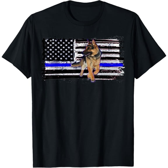 t-shirtThin Blue Line Flag Shirt K-9 Unit Shirt, Police Dog Gift mens t shirt,black,women,funny,misfits,men,journey