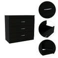 thumbnail image 4 of Nmkwnr 3 Drawer Dresser with Metal Hardware, Black, 4 of 5
