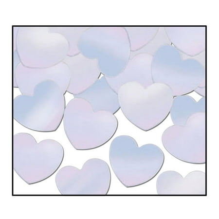 Club Pack of 12 Opalescent Fanci-Fetti Heart Celebration Confetti Bags 1 oz.