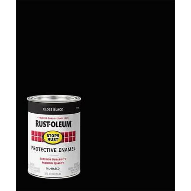 RustOleum Rustoleum Stops Rust 7779502 1 Quart High Gloss Black