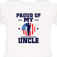 thumbnail image 4 of Inktastic Military Uncle Proud Nephew Boys or Girls Long Sleeve Baby Bodysuit, 4 of 5