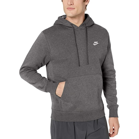 Men's Nike Sportswear Club Fleece Pullover Hoodie Color: Charcoal Heather Size: XXL