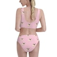 thumbnail image 5 of High Waisted Bikini Sets For Women, Cute French Bulldog Pink_A Swimsuits Tummy Control, Two Pieces Bathing Suit, 5 of 8