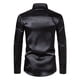 thumbnail image 3 of Blusa y camisa de manga larga con cuello vuelto para hombre, estilo casual, a la moda, de un solo color, con botones y cuello vuelto, blusa de manga larga para hombre., 3 of 8