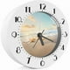 thumbnail image 1 of wonima02 Beach Starfish Alarm Clocks Classic Round Desk Clock Silent Non Ticking Battery Powered Clock with Hang Buckle for Bedroom Study Office Desk Bedside Shelf Decor 5.3'', 1 of 1