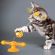 thumbnail image 4 of Cat Toys Smile Face Pet con bola giratoria y pluma, material ABS duradero, 4 of 5