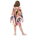 thumbnail image 7 of FORMRS Niños Bathrobe Unisex Hooded Robe Soft Plush Pajamas Sleepwear, Size 7-9T, Swirling Circles, 7 of 7