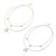 thumbnail image 1 of Collar con colgante de mapa del mundo de doble capa, 2 piezas, moderno, sencillo y lujoso, para mujer (dorado y plateado)., 1 of 7