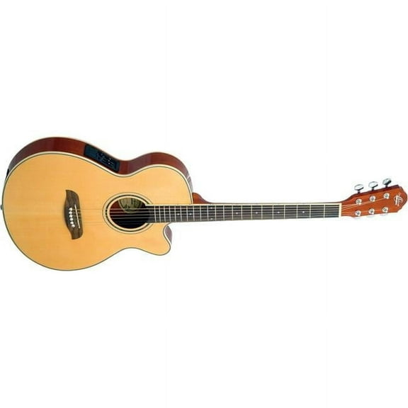 Oscar Schmidt OG8CE Folk-Size Cutaway Acoustic Electric Guitar - Natural