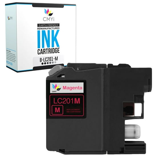 CMYi LC201 Magenta 1-Pack Ink Cartridge compatible for Brother LC201 - MFC J460DW, J480DW, J485DW, J680DW, J880DW, J885DW (1 Magenta)
