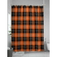 thumbnail image 5 of Shower Curtains for Bathroom-72"x78", Fall Thanksgiving Waterproof Bath Curtain Grommet Shower Curtain Set with Hooks, Buffalo Orange Black Plaid Washable Bath Accessories, 5 of 6