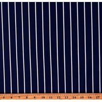 Pinstripe White on Navy Athletic Jersey Baseball Uniform 60" Wide Double Knit Fabric by the Yard (D331.23)