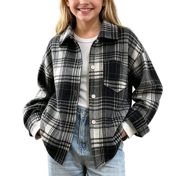 VIPOIN Children's Stripe Casual Sports Wearing Long Sleeved Shirt Jacket Tops