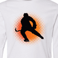 thumbnail image 4 of Inktastic Ice Hockey Silhouette Long Sleeve Youth T-Shirt, 4 of 5