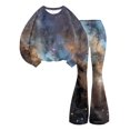 thumbnail image 6 of Ccpelsie Toddler Baby Girls Clothes Long Sleeve Shirt Top Flare Pants Cute Outfit Girl Fall Winter Clothes(Purple,9-10 Years), 6 of 8
