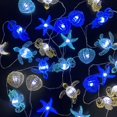 thumbnail image 4 of WWS-Ocean Beach Themed Sea Life Cute Fairy Decorative String Lights Battery Operated, Seahorse Starfish Sea Turtle Clam Nautical Rope Lights Lit by 30 LEDs 10 ft for Holiday Camping Mermaid Wedding, 4 of 4