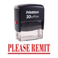 thumbnail image 2 of Printtoo Rubber Stamp Office Stationary PLEASE REMIT Self Inking Stamp-Red, 2 of 2