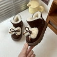 thumbnail image 5 of Quealent Toddler Snow Boots with Zip Faux Furry Baby Boys Girls Winter Warm Shoes Non-slip Sole Outdoor First Walkers Shoes for Toddler Coffee for Size 13.5, 5 of 8