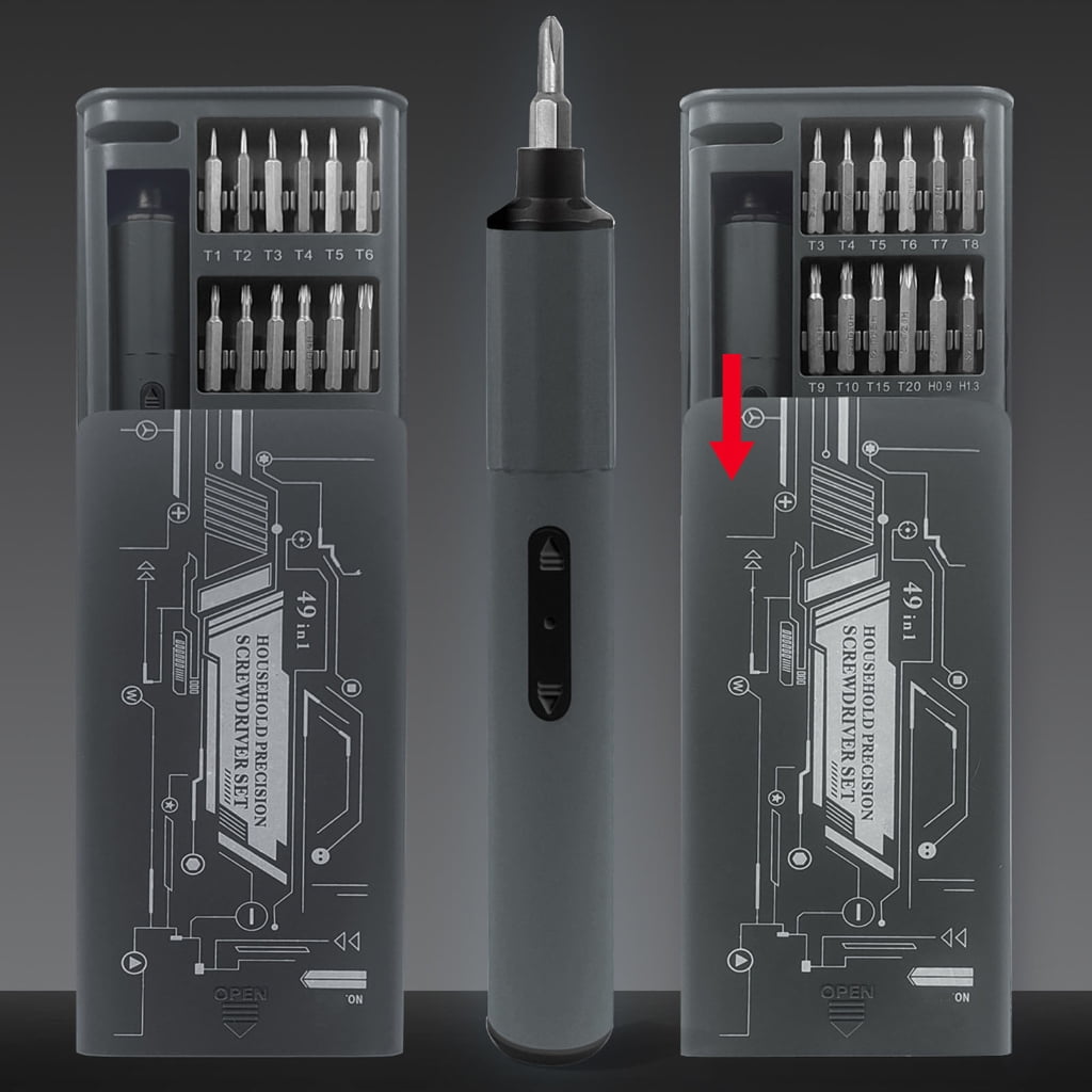 MOMOJIA Professional 50in1 Electric Screwdriver Set Lightweight Design 4 LED Light For DIY Tasks