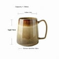 thumbnail image 2 of CHUNYAN Vintage ceramic coffee cup, oversized giant mug with lid spoon handle for office and home, 2 of 10