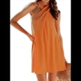 thumbnail image 3 of Vestido Holgado, Informal, Corto, Sin Mangas, con Tirantes y Bolsillos para Mujer (2025) Color Naranja XL, 3 of 6