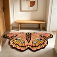 thumbnail image 4 of Weloille Butterfly Pattern Faux Wool Floor Mat, Ultra Soft Fluffy Non-Slip Carpet, Machine Washable Plush Area Rug for Living Room Bedroom Bathroom Entryway Home Decor, 4 of 6