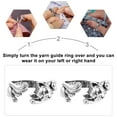 thumbnail image 4 of MasteelfCA 5pcs Crochet Ring Adjustable Knitting Loop Accessories Cat Shaped Open Ring, 4 of 7