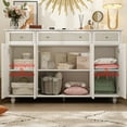 thumbnail image 2 of MONSLIPA Accent Cabinet with Drawers, Wooden Mirrored Buffet and Sideboard for Living Room, 2 of 7