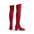 thumbnail image 3 of Bota DREAM PAIRS DWUMOB2409 Sobre la Rodilla con Tacón Grueso Rojo, 3 of 6