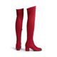 thumbnail image 3 of Bota DREAM PAIRS DWUMOB2409 Roja Sobre la Rodilla con Tacón Grueso, 3 of 6