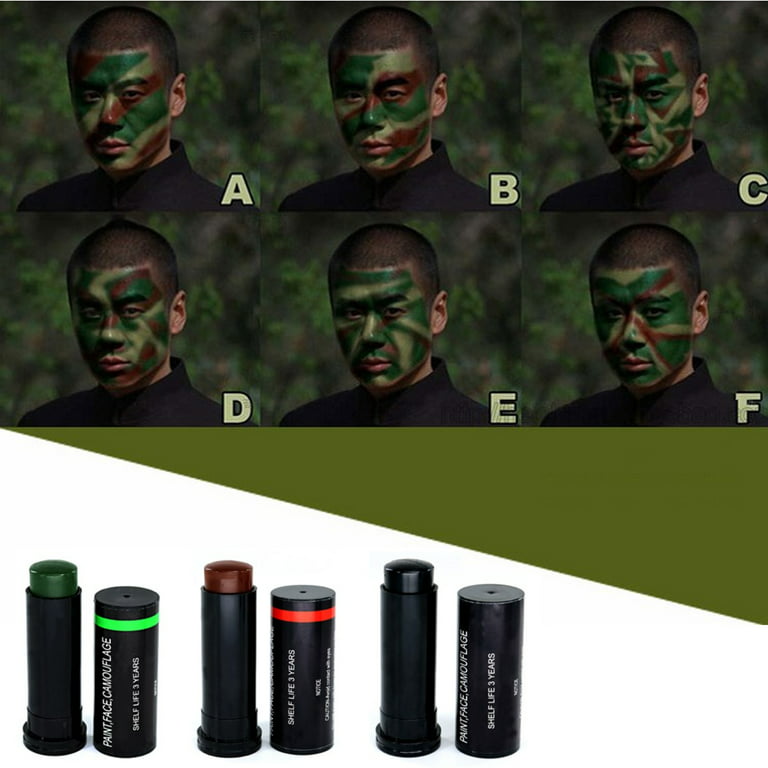3pcs Outdoor Woodland Camouflage Creams Field Body Face Disguised