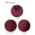 thumbnail image 2 of Dagacci Medical Uniform 4-Way Stretch Y-Neck Scrub Set, 2 of 3