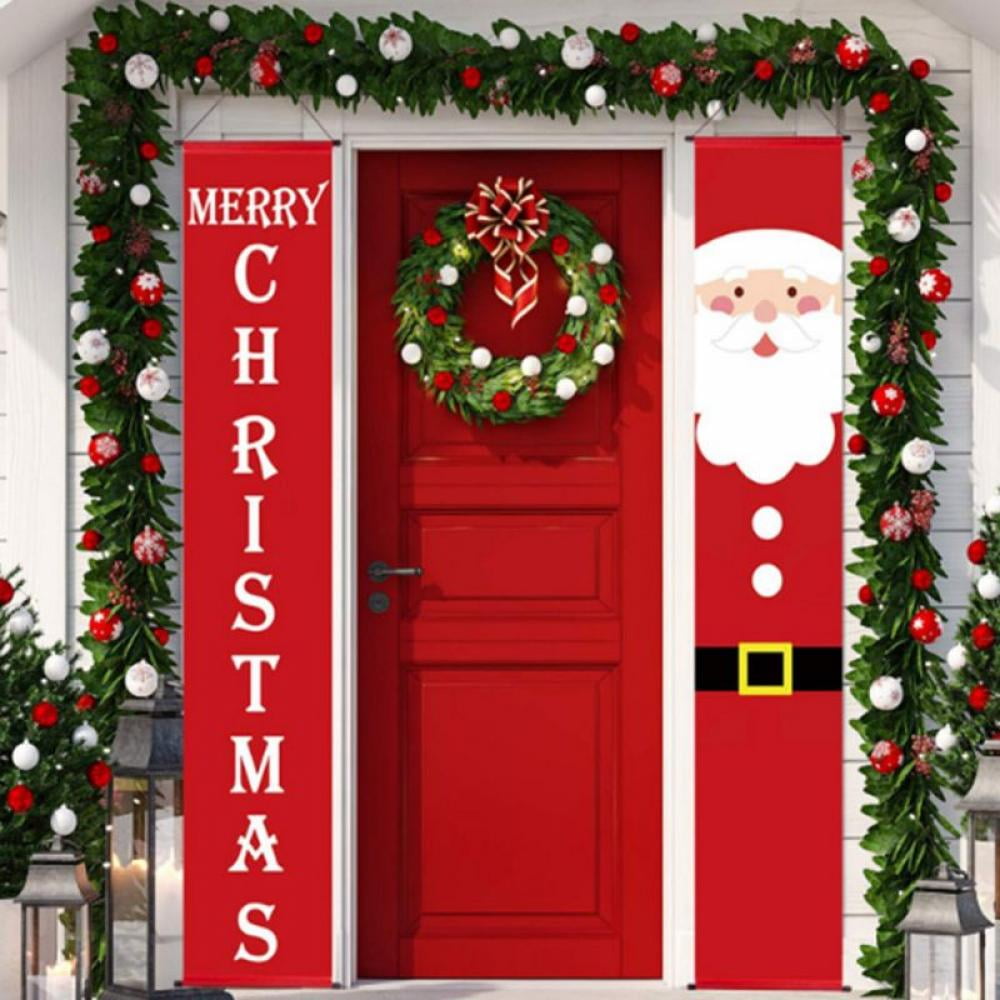 Merry Christmas Decor Banners New Year Indoor Outdoor