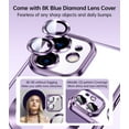 thumbnail image 4 of Magnetic Clear for iPhone 11 Case with Exlusive Build-in Camera Cover [No.1 Strong N52 Magnets] [Compatible with Magsafe] for Women Girls Phone Case (6.1")-Purple, 4 of 7