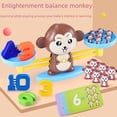 thumbnail image 1 of Balanza digital para niños, mono, educación temprana, aritmética, suma y resta, juguete educativo, juego de escritorio para padres e hijos, 1 of 4
