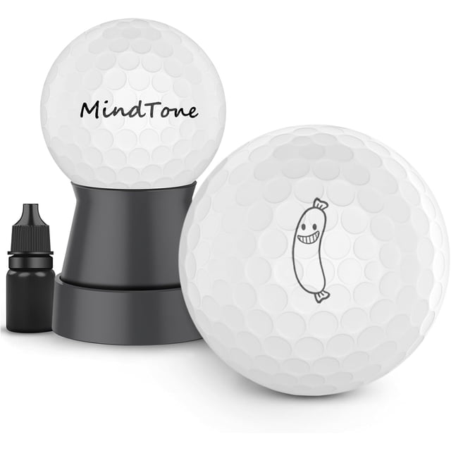 czcpp-Golf Ball Stamper with Refillable Permanent Ink - Golf Ball Stamp Marker to Identify Golf Balls - Golfing Accessories Reusable Golf Ball Marking Tool Great Gifts for Men and Women Golfers