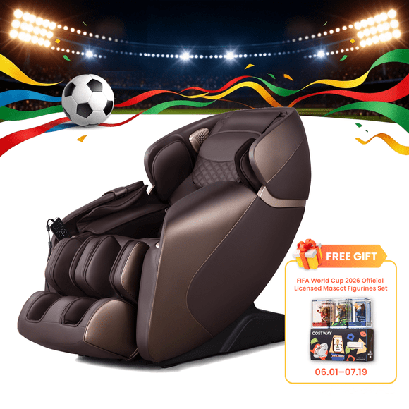 Costway Full Body Massage Chair, Zero Gravity Shiatsu Massage Recliner with SL Track, , Intelligent Voice Control, Heat Therapy, Foot Roller, Thai Yoga Stretch for Home and Office