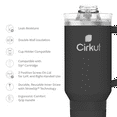 thumbnail image 4 of Cirkul 40oz All-Day StrawSip Double-Wall Insulated Stainless Steel Tumbler with Handle, Carbon (Black), 4 of 9