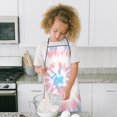 thumbnail image 4 of Colorful Tie Dye Pattern Kids Aprons for Girls and Boys,Adjustable Neck Strap Toddler Aprons for Kids Cooking Baking, 4 of 6