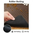 thumbnail image 7 of Pet Feeding Mat-Absorbent Pet Placemat for Food and Water Bowl, with Waterproof Rubber Backing, Quick Dry Water Dispenser Mat for Dog and Cat,20X12 in （Brown）, 7 of 7
