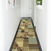 Non Skid Rugs Ottomanson Ottohome Collection Contemporary Damask Design Area Rugs And Runners With Non Skid