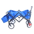 thumbnail image 6 of Gzxs Rolling Garden Cart, Collapsible Outdoor Utility Camping Wagon with 360 Degree Swivel Wheels (2 Brakes) & Adjustable Handle, 150lbs Weight Capacity (Blue), 6 of 9